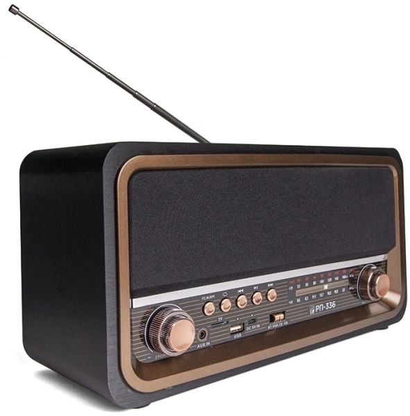Радиоприемник портативный Сигнал БЗРП РП-336 черный/коричневый USB microSD