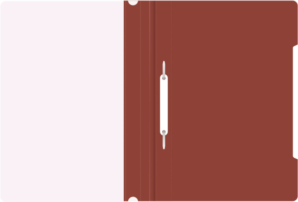 Папка-скоросшиватель Бюрократ -PS20BROWN A4 прозрач.верх.лист пластик коричневый 0.12/0.16