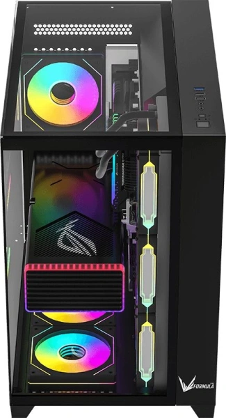 Корпус Formula Crystal Z9 черный без БП ATX 2xUSB3.0 1xUSB3.1 audio bott PSU