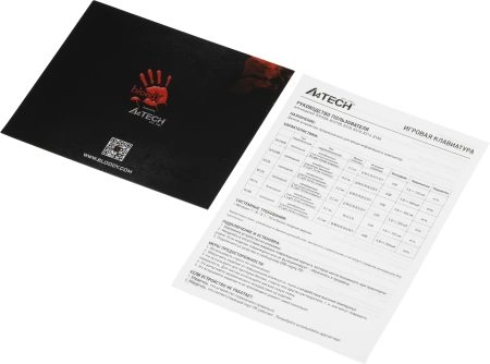 Клавиатура A4Tech Bloody B318 черный USB Multimedia for gamer LED (подставка для запястий)