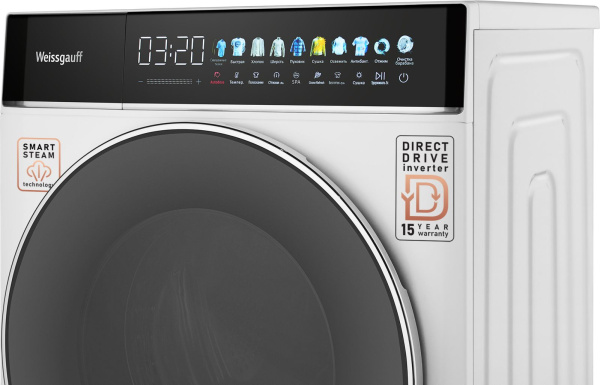 Стиральная машина Weissgauff WMD 58411 Premium кл.:B фронт. макс.:11кг (с сушкой) белый