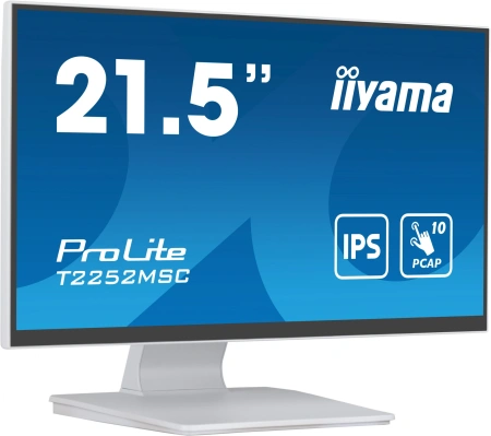 Монитор Iiyama 21.5" ProLite T2252MSC-W2 белый IPS LED 5ms 16:9 HDMI M/M матовая 250cd 178гр/178гр 1920x1080 DP FHD USB Touch 4.5кг