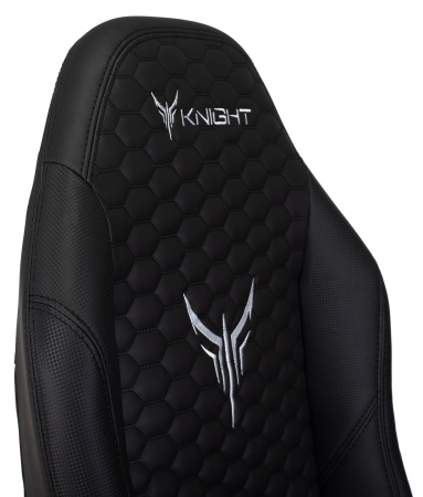 Кресло игровое Knight Neon черный соты эко.кожа с подголов. крестов. металл