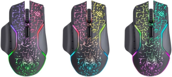 Мышь Defender Oneshot GM-067 черный оптическая 3200dpi беспров. USB 6but (52067)