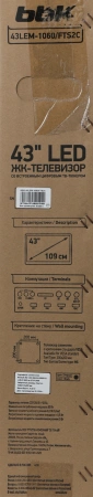 Телевизор LED BBK 43" 43LEM-1060/FTS2C черный/FULL HD/50Hz/DVB-T2/DVB-C/DVB-S2/USB (RUS)