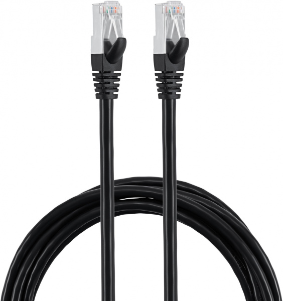 Патч-корд Buro BU-7-3M STP 4 пары cat.7 CCA molded 3м черный RJ-45 (m)-RJ-45 (m)