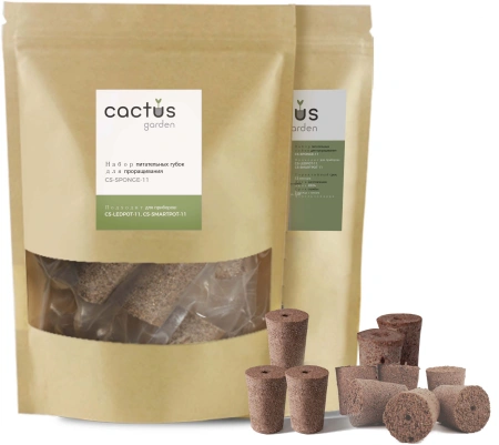Набор питательных губок Cactus CS-SPONGE-11 для проращивания для CS-LEDPOT-11/SMARTPOT-11 (упак.:11шт) пакет