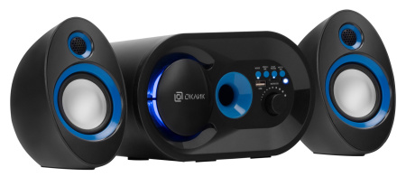Колонки Оклик OK-433 2.1 черный 15Вт BT