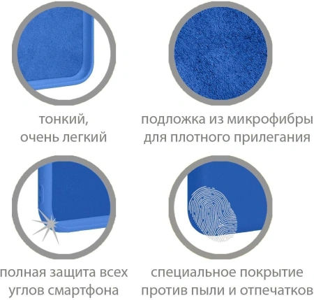 Чехол (клип-кейс) DF для Samsung Galaxy A03 Core sOriginal-33 синий