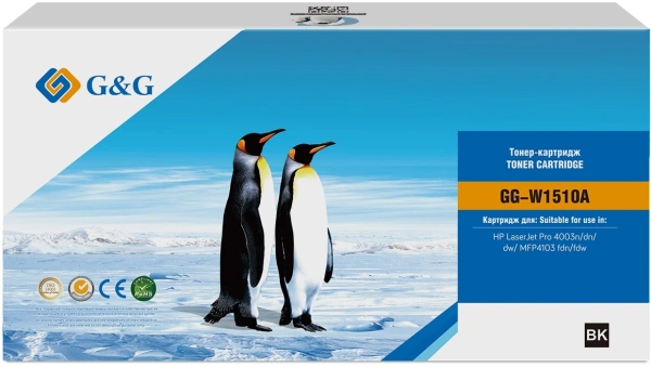Картридж лазерный G&G GG-W1510A W1510A черный (3050стр.) для HP LJ Pro 4003n/dn/dw/MFP4103 fdn/fdw