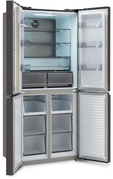 Холодильник Hyundai CM45043F 3-хкамерн. черная сталь