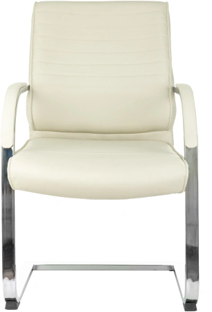 Кресло Бюрократ T-8010-LOW-V слоновая кость эко.кожа полозья