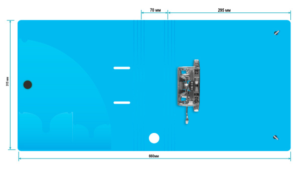 Папка-регистратор Silwerhof 355052 A4 70мм полифом голубой