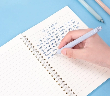 Ручка гелев. автоматическая Deli EG157-BL ассорти d=0.5мм син. черн. резин. манжета