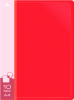 Папка с 10 прозр.вклад. Бюрократ -BPV10RED A4 пластик 0.6мм торц.карм с бум. встав красный