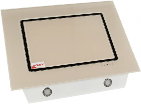 Вытяжка каминная Elikor Оникс 90П-1000-Е4Д бежевый управление: сенсорное (1 мотор)