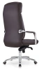 Кресло руководителя Бюрократ _DAO коричневый кожа крестов. алюминий