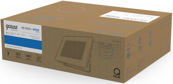 Прожектор уличный Gauss Qplus 690511400L светодиодный 400Втсерый