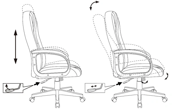 Кресло руководителя Бюрократ T-898 светло-голубой 38-405 крестов. пластик