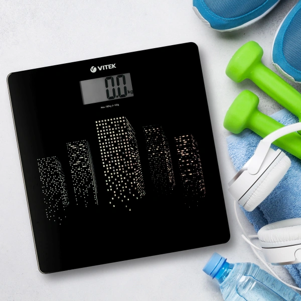 Весы напольные электронные Vitek VT-8073 макс.180кг синий