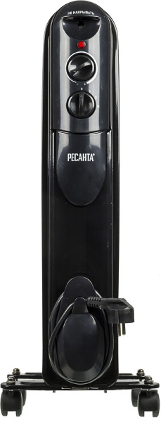 Радиатор масляный Ресанта ОМПТ-7НЧ 1500Вт черный