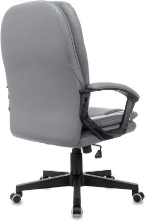 Кресло руководителя Бюрократ CH-868N серый эко.кожа крестов. пластик