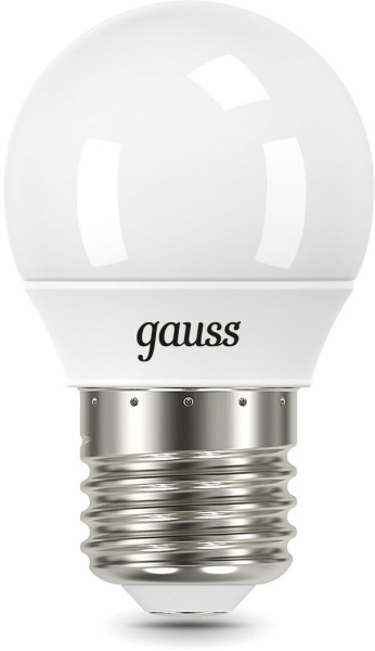 Лампа светодиодная Gauss 105102310 9.5Вт цок.:E27 шар 220B 6500K св.свеч.бел.хол. (упак.:10шт)