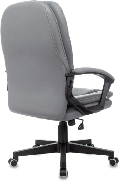 Кресло руководителя Бюрократ CH-868N серый эко.кожа крестов. пластик
