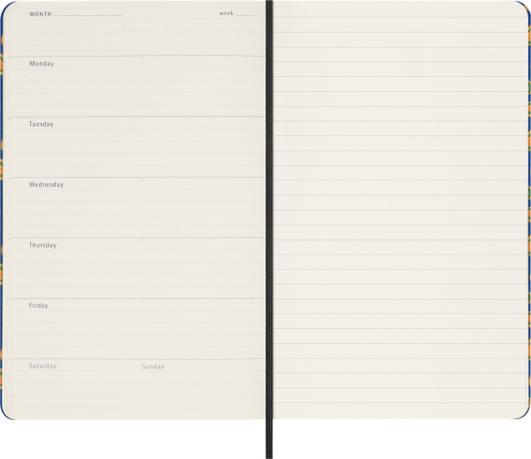 Еженедельник Moleskine LE PRESCIOUS & ETHICAL SILK 130х210мм недатир. обложка текстиль 240стр. синий