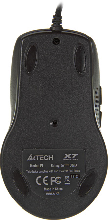 Мышь A4Tech V-Track F5 черный/рисунок оптическая (3000dpi) USB (6but)