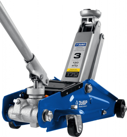 Домкрат Зубр Профессионал T70 подкатной гидравлический синий (43052-3_Z01)