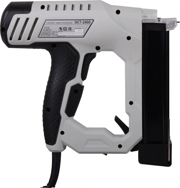 Степлер электрический Ресанта ЭСТ-2400 скобы тип 55: 15-25мм гвозди тип 300: 15-32мм