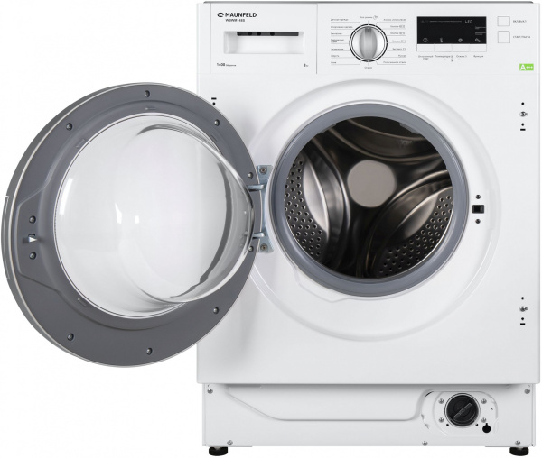 Стиральная машина Maunfeld MBWM148S класс:A+++ загрузка до 8кг отжим:1400об/мин белый инвертер