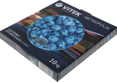 Весы кухонные электронные Vitek Metropolis VT-8021 макс.вес:10кг рисунок