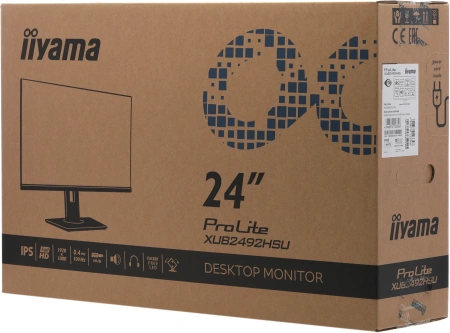 Монитор Iiyama 23.8" XUB2492HSU-W6 IPS FHD бел 0.4ms HDMI DP USB M/M HAS Piv 100Hz 250cd In