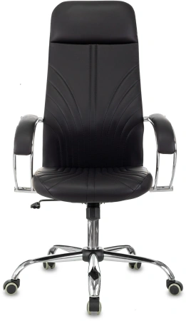 Кресло руководителя Бюрократ CH-610SL черный эко.кожа крестов. металл хром пластик черный