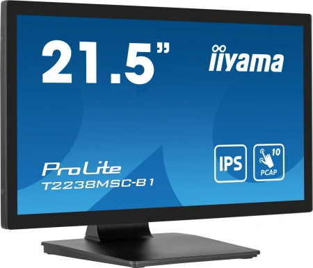 Монитор Iiyama 21.5" ProLite T2238MSC-B1 черный IPS LED 16:9 HDMI M/M матовая 1000:1 600cd 178гр/178гр 1920x1080 60Hz DP FHD USB Touch 6.8кг