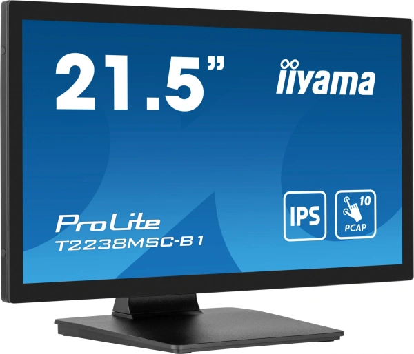 Монитор Iiyama 21.5" ProLite T2238MSC-B1 черный IPS LED 16:9 HDMI M/M матовая 1000:1 600cd 178гр/178гр 1920x1080 60Hz DP FHD USB Touch 6.8кг