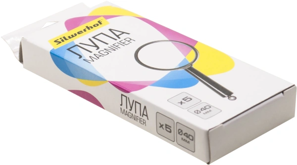 Лупа Silwerhof 671105 d=40мм x5 коробка