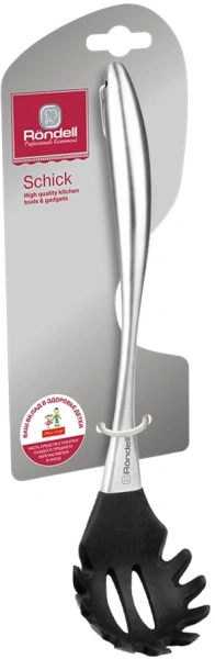 Ложка для спагетти Rondell Schick RD-639 черный/стальной упак.:картонная подложка