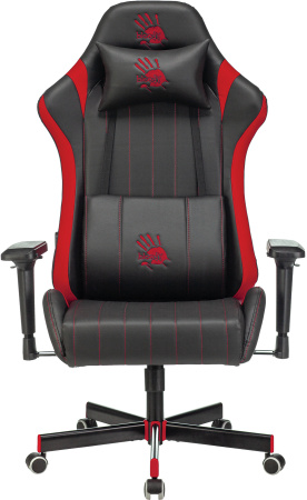 Кресло игровое A4Tech Bloody GC-990 черный/красный эко.кожа крестов. металл