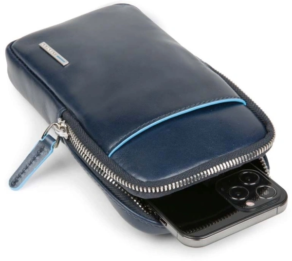 Чехол для смартфона Piquadro Blue Square AC5636B2R/BLU2 темно-синий натур.кожа