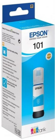 Картридж струйный Epson L101 C13T03V24A синий (6000стр.) (70мл) для Epson L4150/L4160/L4267/L6160/L6170/L6190/L6270/L14150