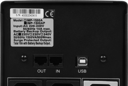 Источник бесперебойного питания Powercom Imperial IMP-1500AP 900Вт 1500ВА черный