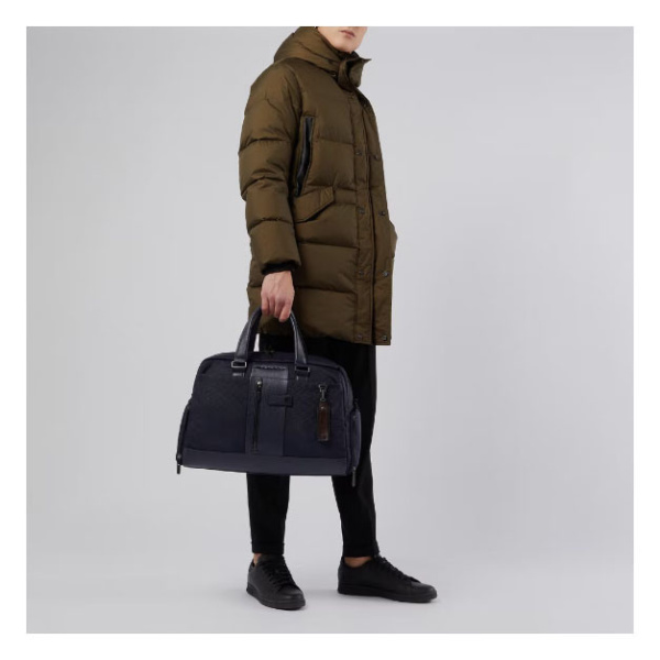 Сумка дорожная Piquadro Brief2 BV4447BR2/BLU синий ткань/натур.кожа