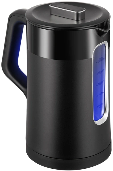 Чайник электрический Redmond KG225 1.5л. 2200Вт черный корпус: пластик/стекло