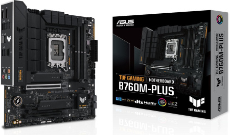 Материнская плата Asus TUF GAMING B760M-PLUS Soc-1700 Intel B760 4xDDR5 mATX AC`97 8ch(7.1) 2.5Gg RA