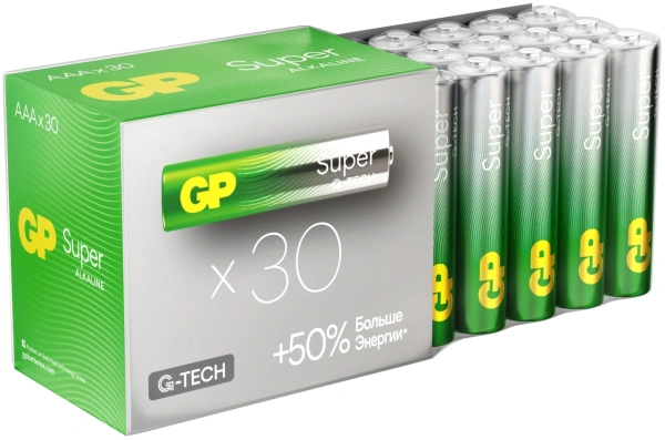 Батарея GP Super Alkaline 24AA21-2CRSWC30 AAA (30шт) спайка