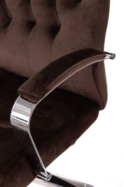 Кресло руководителя Бюрократ T-9928SL Fabric коричневый Italia 6 крестов. металл хром