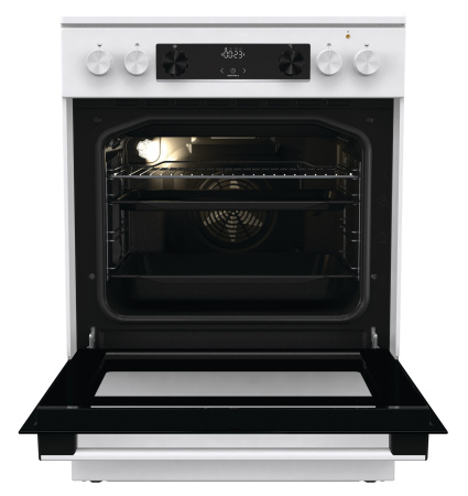 Плита Электрическая Gorenje GECS6C70WC белый/черный стеклокерамика (без крышки)